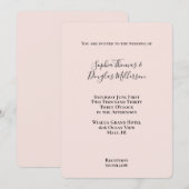 Peach Blush Wedding Einladung (Vorne/Hinten)