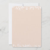 Peach Blush White Bokeh Wedding Einladung (Rückseite)