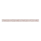 Peach Blush White Leopard Print Glitzer         Ripsband (Vorderseite)