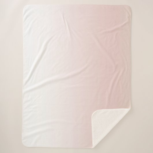Peach Blush White Sherpadecke (Vorderseite)