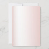 Peach Blush White Wedding Einladung (Rückseite)