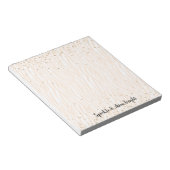 Peach Blush White Zebra Gold Confetti Sparkone Notizblock (angewinkelt)