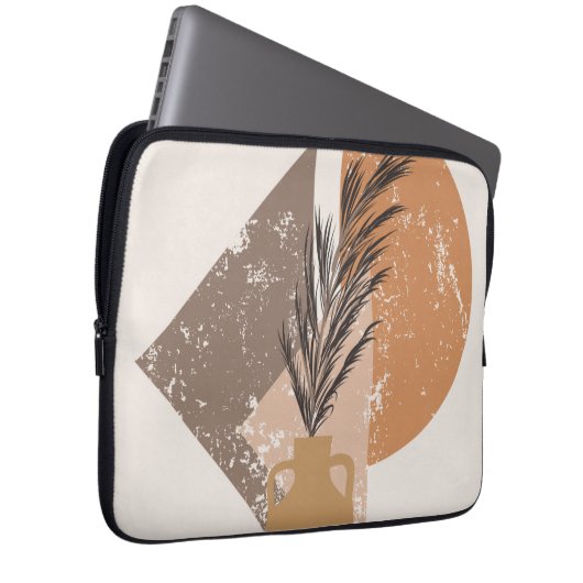 Peach Boho Canvas Print Laptopschutzhülle (Vorne Rechts)