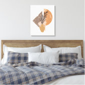 Peach Boho Canvas Print Leinwanddruck (Insitu (Schlafzimmer))