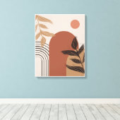Peach Boho Canvas Print Leinwanddruck (Insitu (Holzboden))