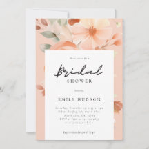 Peach Boho Floral Brautparty