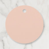 Peach Boho Floral Brautparty Geschenkanhänger (Rückseite)