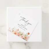 Peach Boho Floral Brautparty Geschenkanhänger (Beispiel)