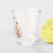 Peach Boho Floral Brautparty Schnapsglas (Rechts)