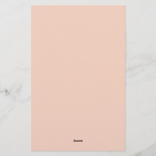 Peach Boho Floral Briefpapier (Rückseite)