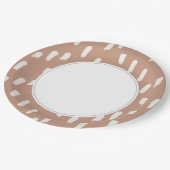 Peach Boho Pappteller (Schrägansicht)