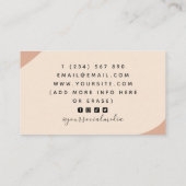 Peach Boho Stilllegungsberaterin Mutter Silhouette Visitenkarte (Rückseite)