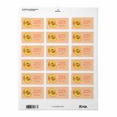 Peach Book Label Adressaufkleber (Vorne)