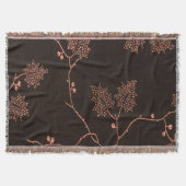 Peach Botanical Throw Blanket Decke (Vorderseite)
