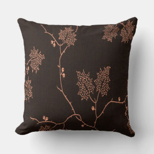 Peach Botanical Throw Kissen