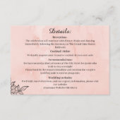  Peach Botanical Wedding Details Card Begleitkarte (Vorderseite)