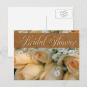 Peach Bouquet Bridal Dusche Einladung (Vorne/Hinten)