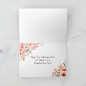 Peach Bouquet Wedding Vielen Dank Karte (Innenseite)