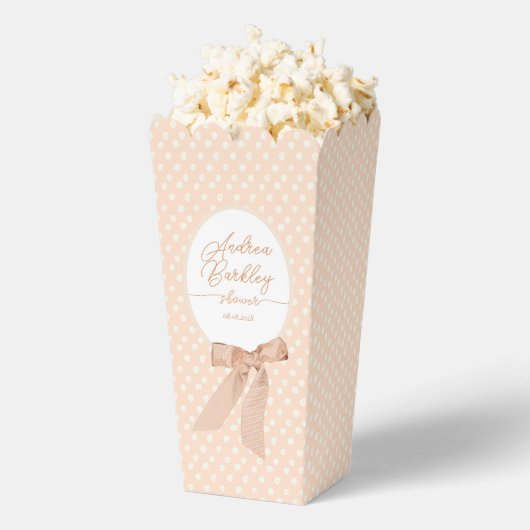 Peach Bow Baby Dusche Geschenkschachtel (Geplatzt)