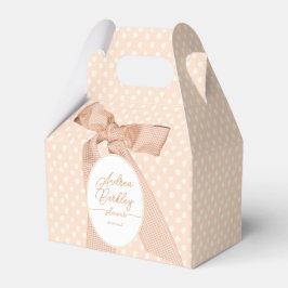 Peach Bow Baby Dusche Geschenkschachtel