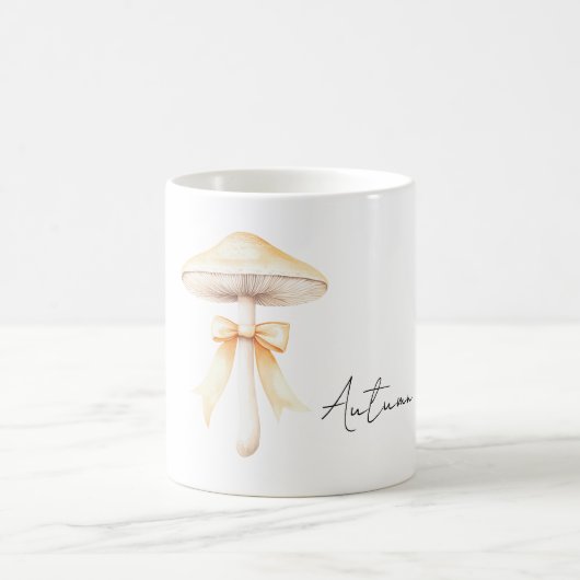 Peach Bow Cream Mushroom Kaffeetasse (Mittel)