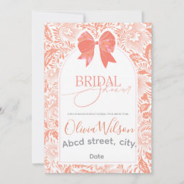 Peach-Brautparty Einladung