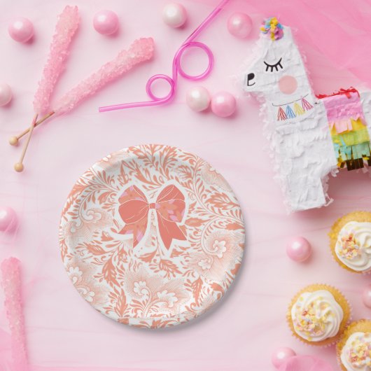 Peach-Brautparty Pappteller (Party)