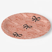 Peach-Brautparty Pappteller (Schrägansicht)