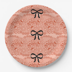 Peach-Brautparty Pappteller