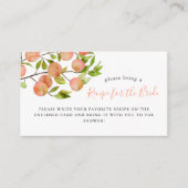 Peach-Brautparty-Rezept Begleitkarte (Vorderseite)