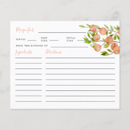 Peach Brautparty Rezept Card