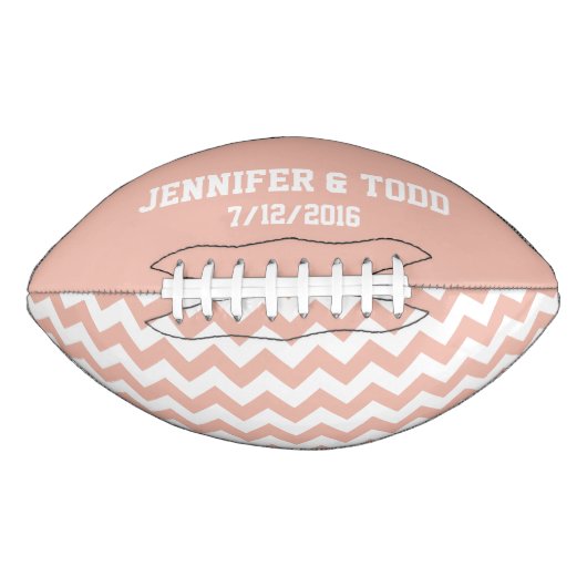 Peach Briand Grooms Custom Football (Vorderseite)