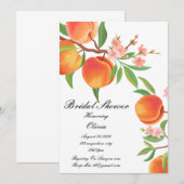 PEACH BRIDAL SHOWER EINLADUNG (Vorne/Hinten)