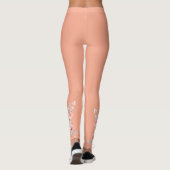 Peach Brigal Blumenbraut & Brautjungfrau Leggings (Rückseite)