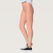Peach Brigal Blumenbraut & Brautjungfrau Leggings (Links)