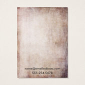 Peach & Brown Grunge Earring Holder Display Cards (Rückseite)