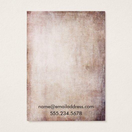 Peach & Brown Grunge Earring Holder Display Cards (Rückseite)