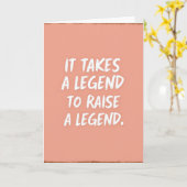 Peach Brushstroke Legend Karte (Gelbe Blume)