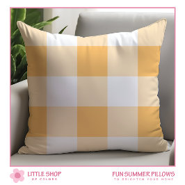 Peach Buffalo Karo Kariert Kissen