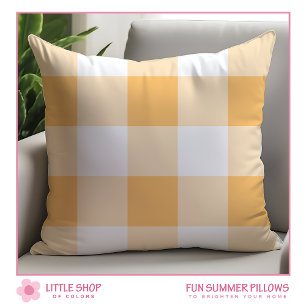 Peach Buffalo Karo Kariert Kissen