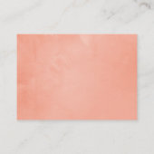 Peach & Burgundy Bloral Baby Shower Dusche Begleitkarte (Rückseite)