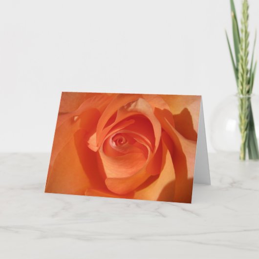 Peach Burst Greeting Card Karte (Vorderseite)