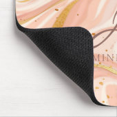 Peach Cake Marble Gold Glitzer individuell anpassb Mousepad (Ecke)