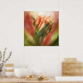 Peach Callas Art Poster/Print Poster (Küche)