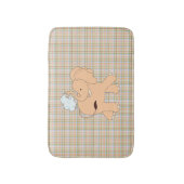 Peach Cartoon Elephant Kid's Bath Mat Badematte (Vorderseite Vertikal)