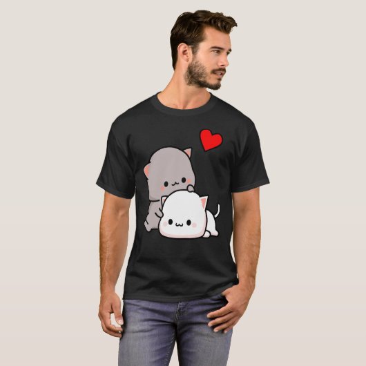 Peach Cat and Goma Liebe Versage nie Classic T-Shi T-Shirt (Vorne ganz)