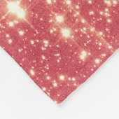Peach Champagne Stars Fleece Blanket (Ecke)