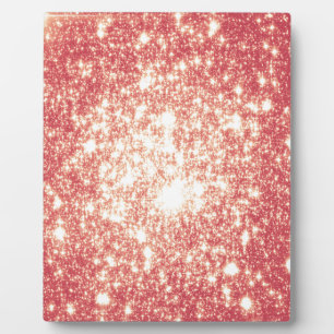 Peach Champagne Stars Fotoplatte