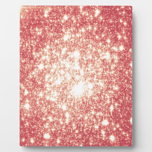 Peach Champagne Stars Fotoplatte (Vorderseite)