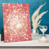 Peach Champagne Stars Fotoplatte (Seite)